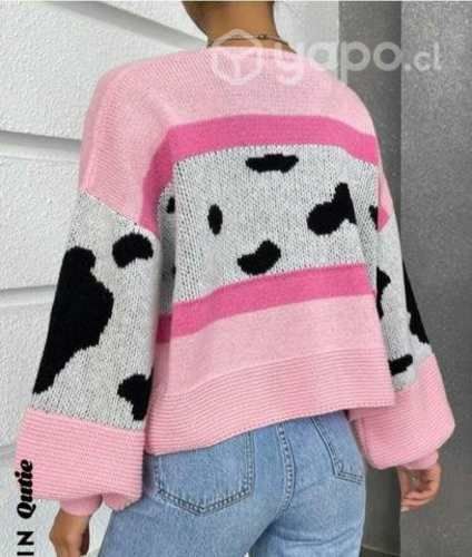 Chaleco rosado con diseños