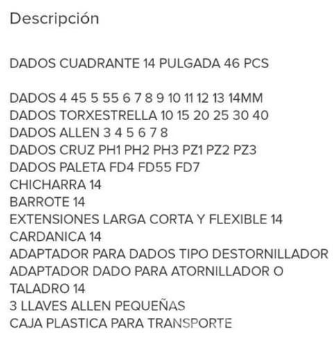 Caja de herramientas 46 pcs