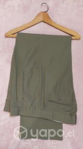 Pantalón de tela verde Bagutta