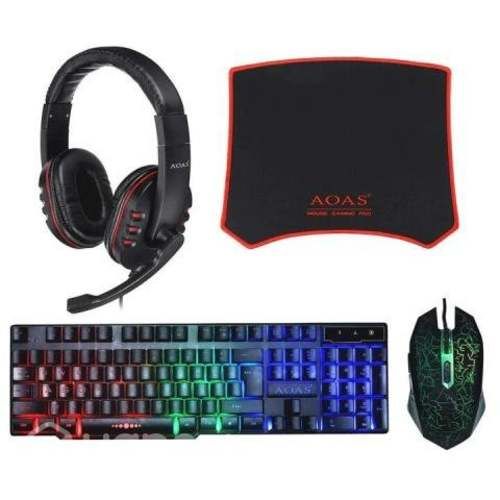 KIT GAMER 4 EN 1 - Teclado Mouse Audifonos Mouse P