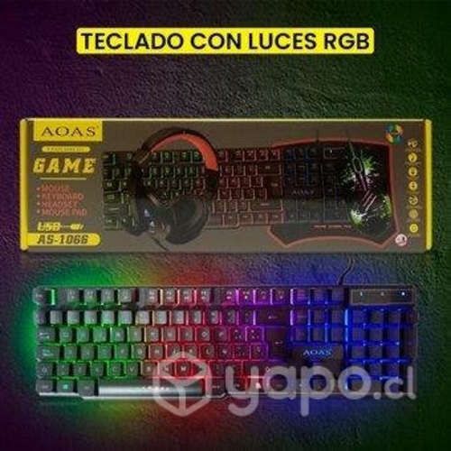 KIT GAMER 4 EN 1 - Teclado Mouse Audifonos Mouse P