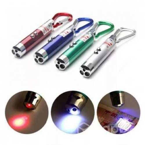 Láser Llavero 3 En 1 Laser +luz Led +uv Detectar B