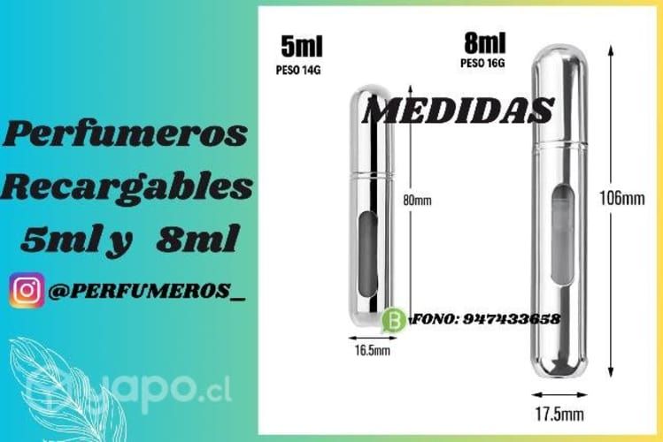 Atomizador perfumero recargable