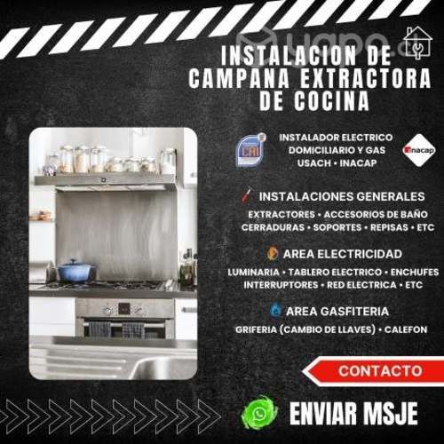 Instalación de campana extractora de cocina