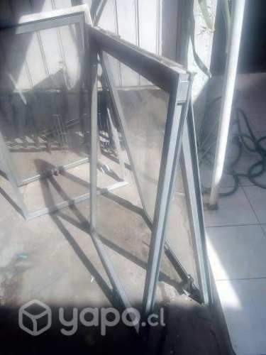 2 Ventanas de marco de aluminio