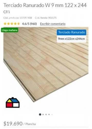 Planchas de terciado ranurado