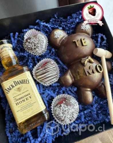 Box frutillas bañadas en chocolate