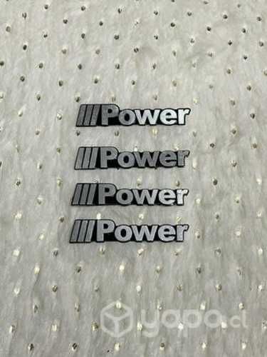 Logo interior auto BMW power (4 unidades)