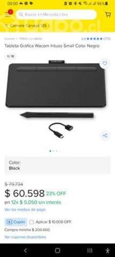 Tableta gráfica wacom intuos s