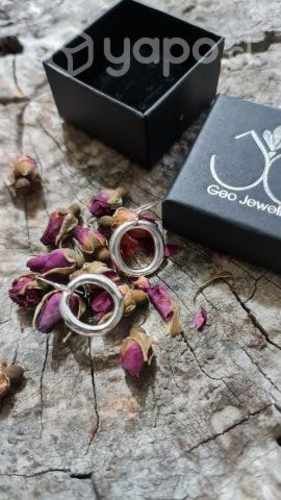 Aritos Forma de O, nuevo incluye cajita