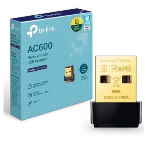Adaptador wifi tp-link t2u nano usb, doble banda,
