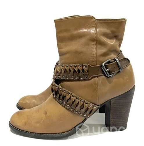 Botín Tacón 100% Cuero Marca Esprit N*40 Café