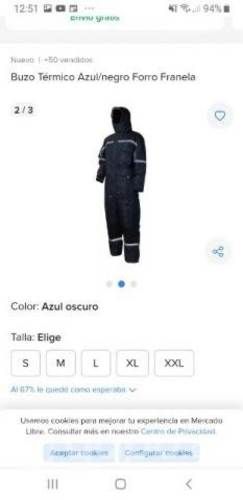 Buzo termino Activex azul/negro FORRO FRANELA