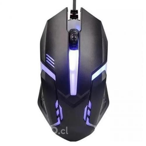 Mouse usb con cable y luces led