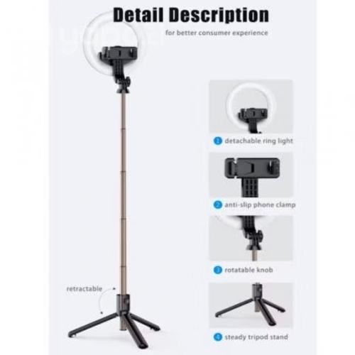 Palo Selfie Pedestal con pulsador BT 1.70MTS ALTO