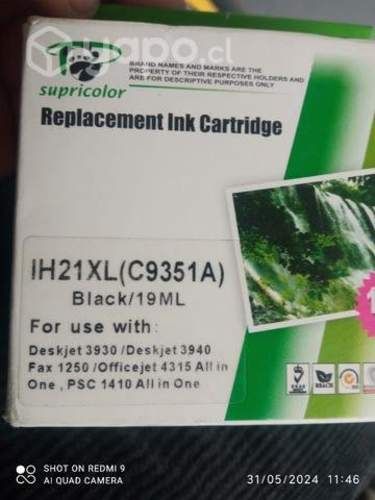 Tinta HP 21xl black alternativa de alta