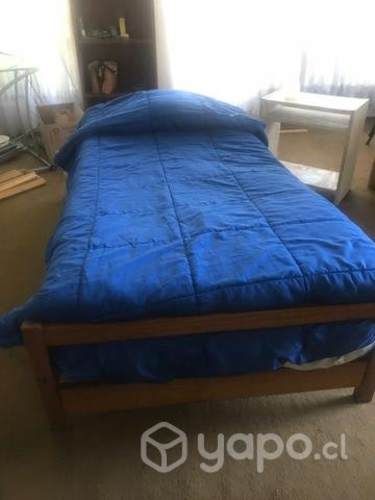 Cama 1 plaza mas velador