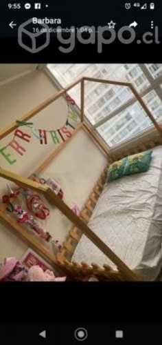 Cama de 1 plaza de madera