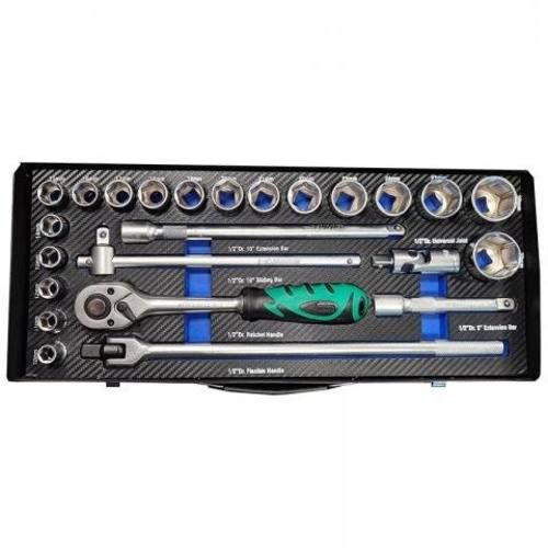 Kit dados 1/2&quot; 24 pz hexagonal