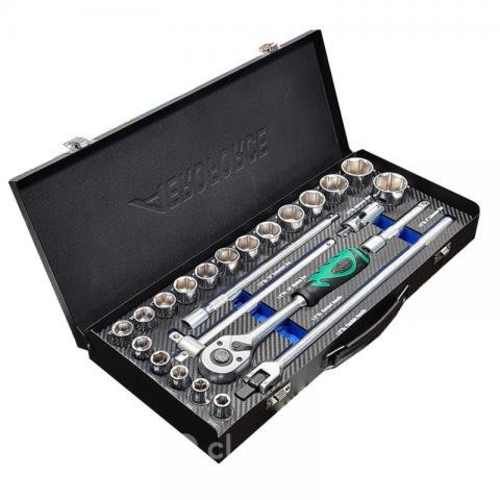 Kit dados 1/2&quot; 24 pz hexagonal