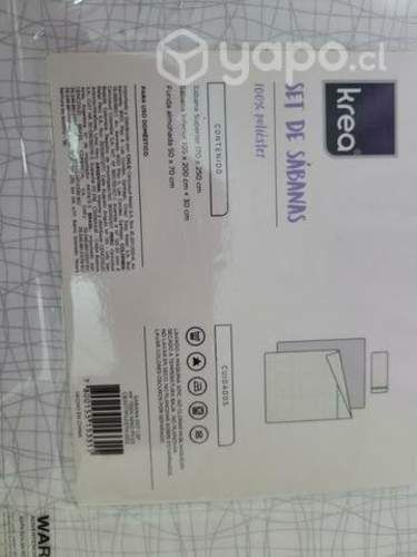 Sábanas Krea plaza y media 1,5