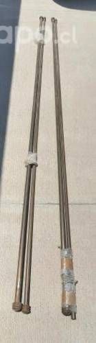 2 Pares Barras Cortinas Soportes/argollas - Fierro