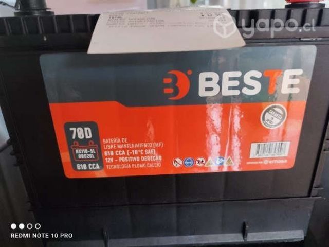 Bateria 12V 70A Beste positivo izquierdo