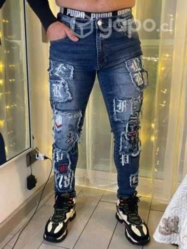 Jeans slim pitillo talla 40 hombre