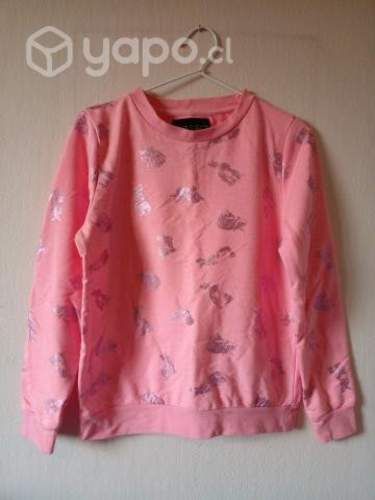 Polerón de algodón rosado