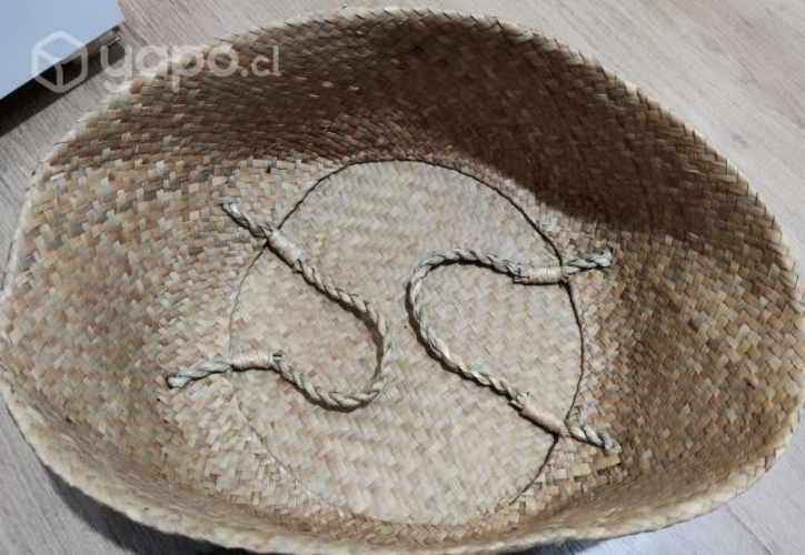 2 Cesta Plegable De Mimbre