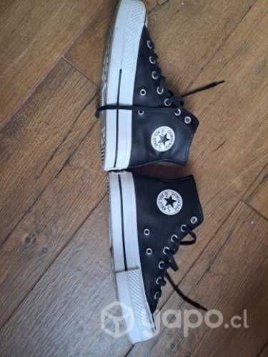 Converse cuero negras n 36