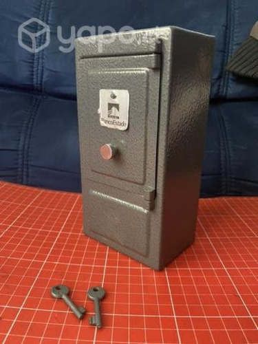 Alcancia banco estado metal con llave