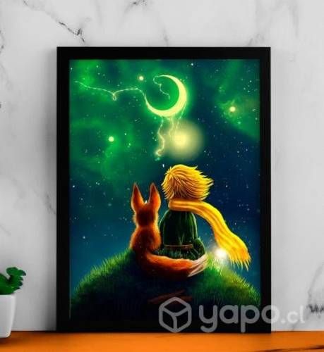 2 Cuadros Póster Decorativo El Principito 34x45 cm