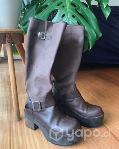Botas cuero café talla 37