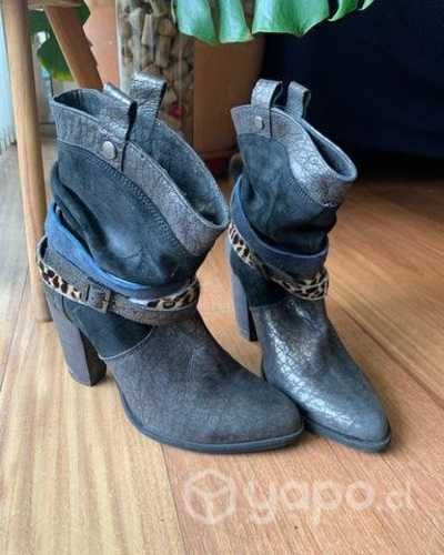 Botines cuero diseño talla 37