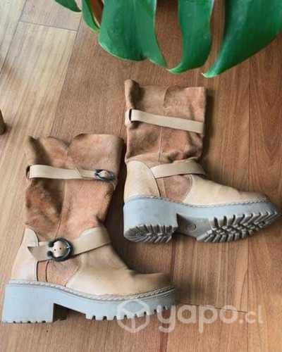 Botas de cuero camel talla 36