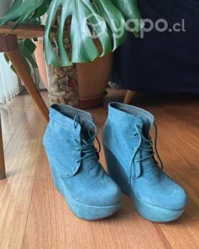 Zapatos botines altos gamuza talla 37