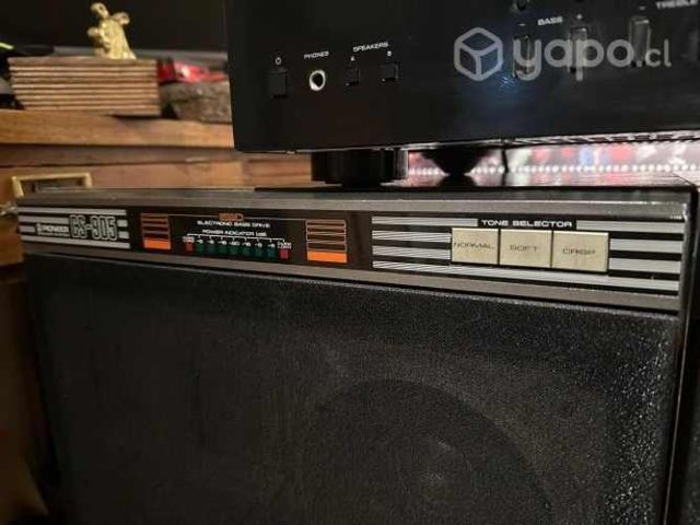 Parlantes PIONEER antiguos madera vintage equipo