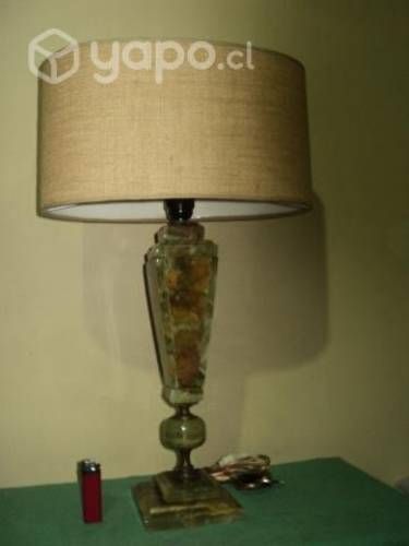 Antigua Lámpara Sobremesa De Ónix