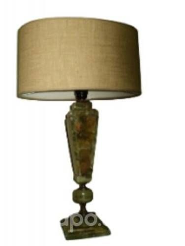 Antigua Lámpara Sobremesa De Ónix