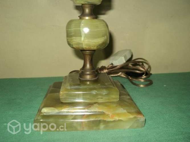Antigua Lámpara Sobremesa De Ónix