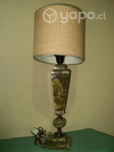 Antigua Lámpara Sobremesa De Ónix
