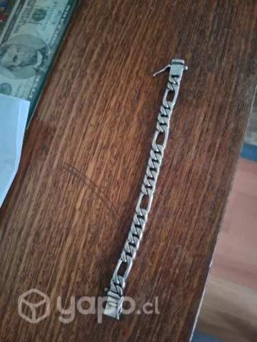 Pulsera de plata gruesa hombre