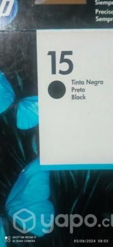 Tinta HP 15 black original de alta