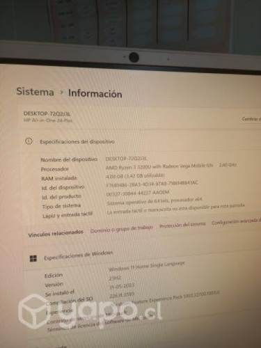 computador HP All in One usado EXCELENTE FUN