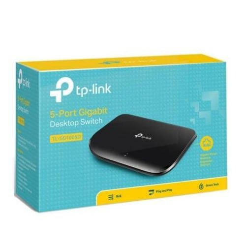Switch tp-link, 5 puertos gigabit rj45. tl-sg1005d
