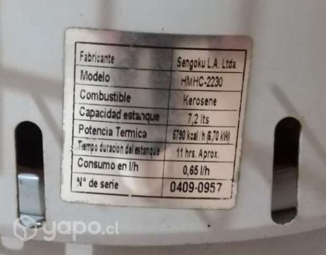 Estufa a parafina heat mate hmhc-2230