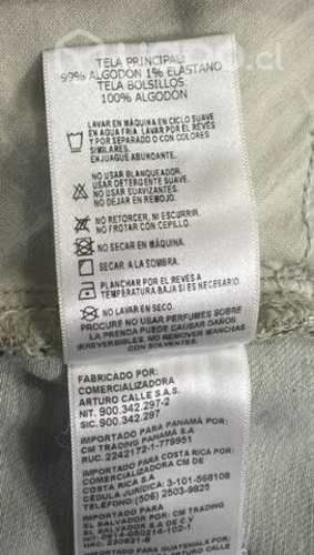 Bermuda Marca Arturo Calle Talla 54 jeans celeste