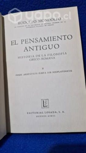 El pensamiento antiguo, Rodolfo Mondolfo