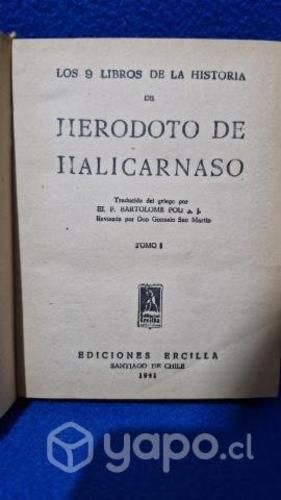 Los 9 libros de la historia tomos I y III Heródoto